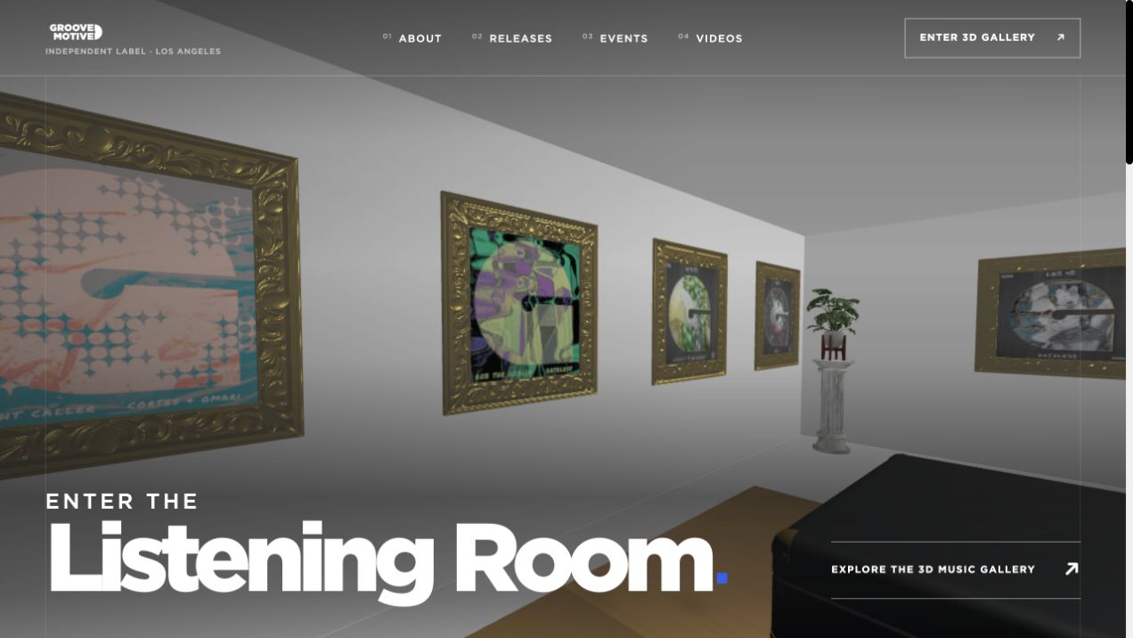 Groove Motive Records featured interface