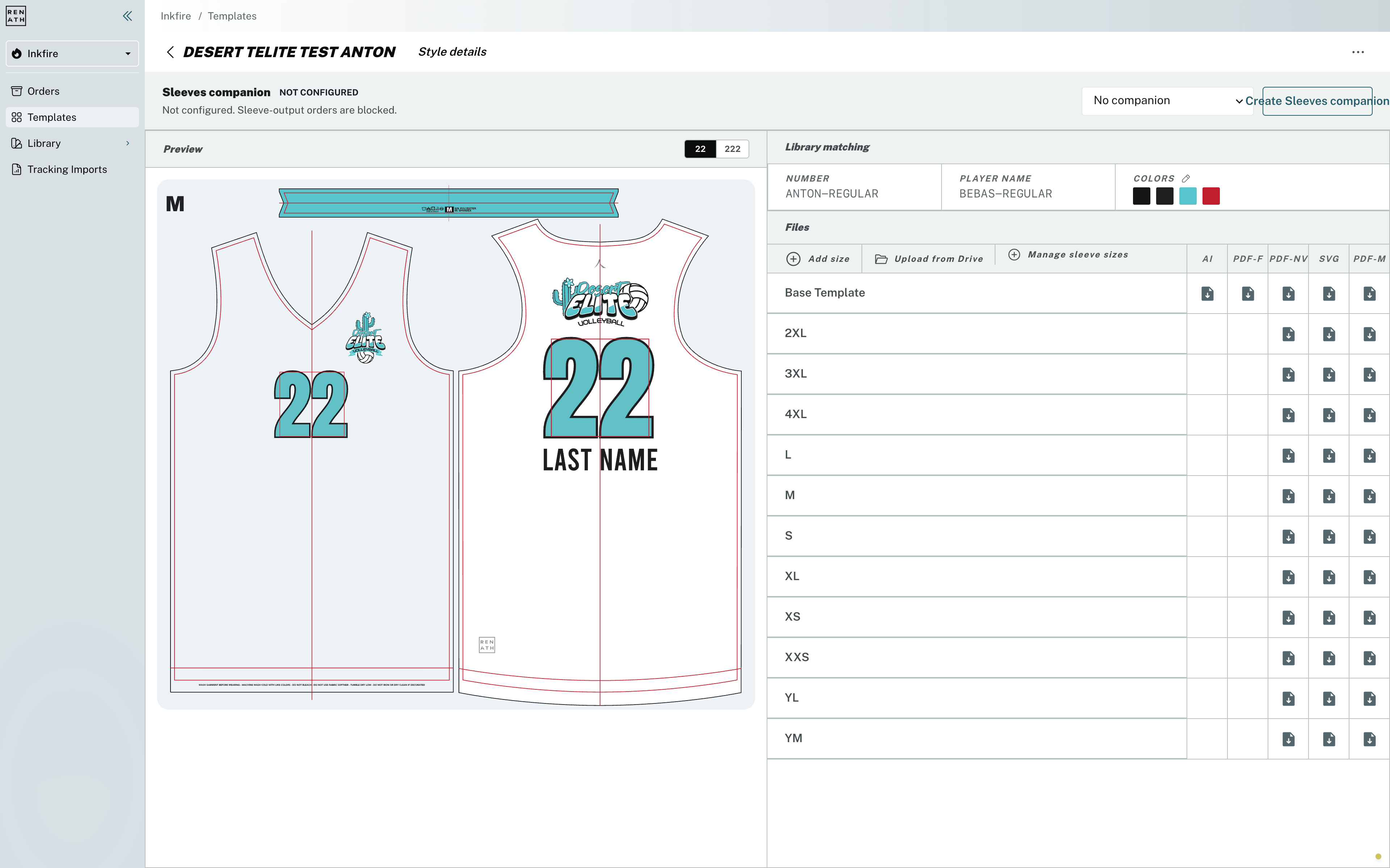 Inkfire featured interface