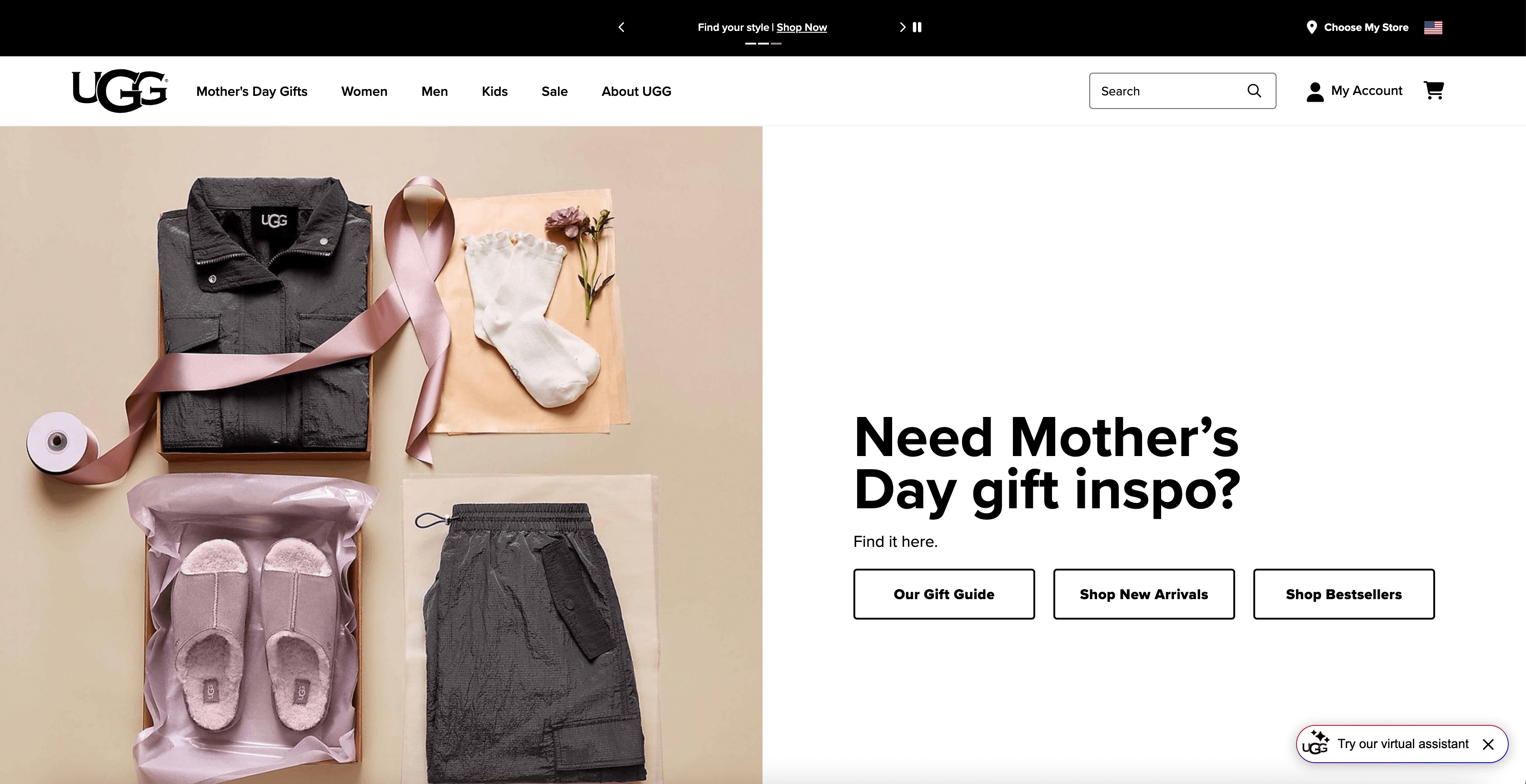 UGG featured interface